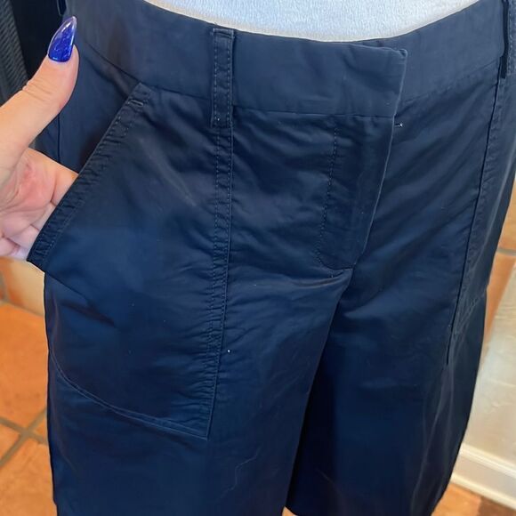 Theory Dark Navy Blue Wide Leg Culotte, 2! - Picture 2 of 9